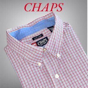 Chaps Men’s Plaid Button Down Long Sleeve Shirt – Size 2XL (XXL)